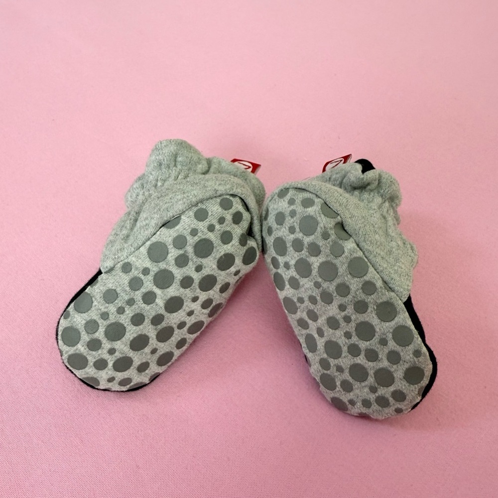 Gray and Black Baby Booties - Picture 6 of 9